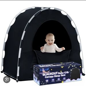 New Pack N Play Blackout Cover Baby Crib Tent Travel Crib Canopy, Portable